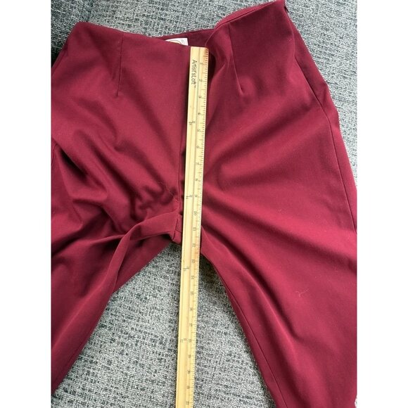 Talbots Petites Womens Stretch Burgundy Pants Size 14 Made In USA - Picture 7 of 8